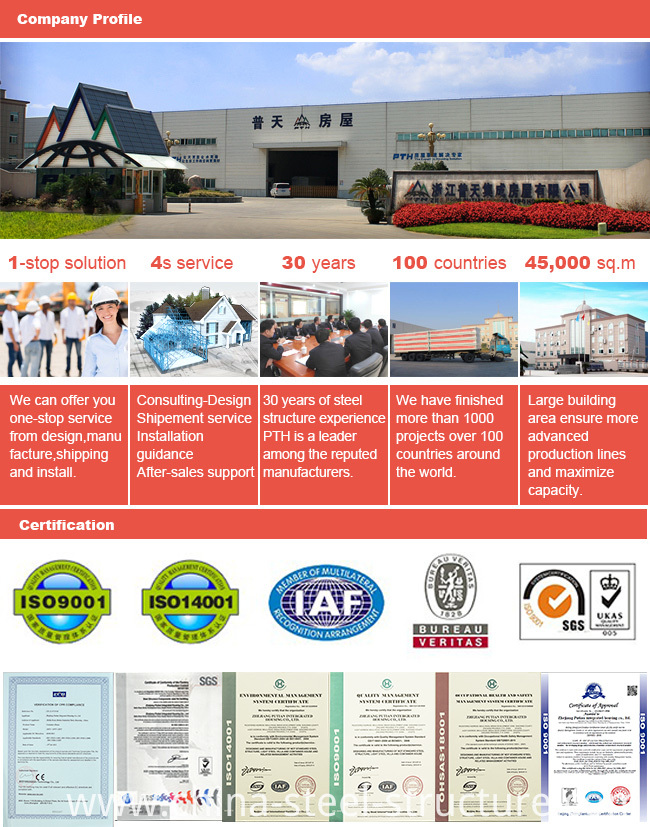 Prefabricated Industrial Steel Structure Building as Workshop/Warehouse